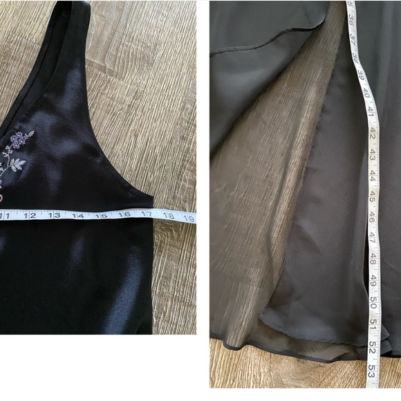 NWOT Vintage Fantasies By Morgan Taylor Satin Maxi Nightgown - Picture 14 of 15